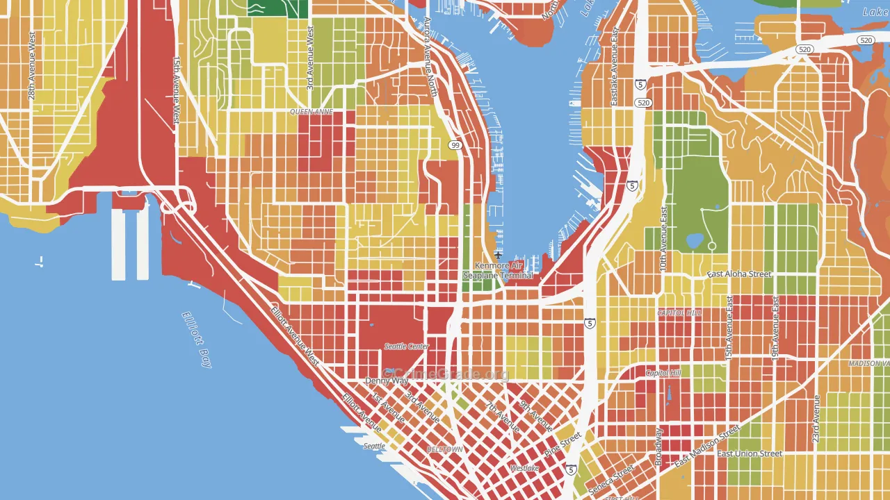 98109, WA Map of Theft Rates