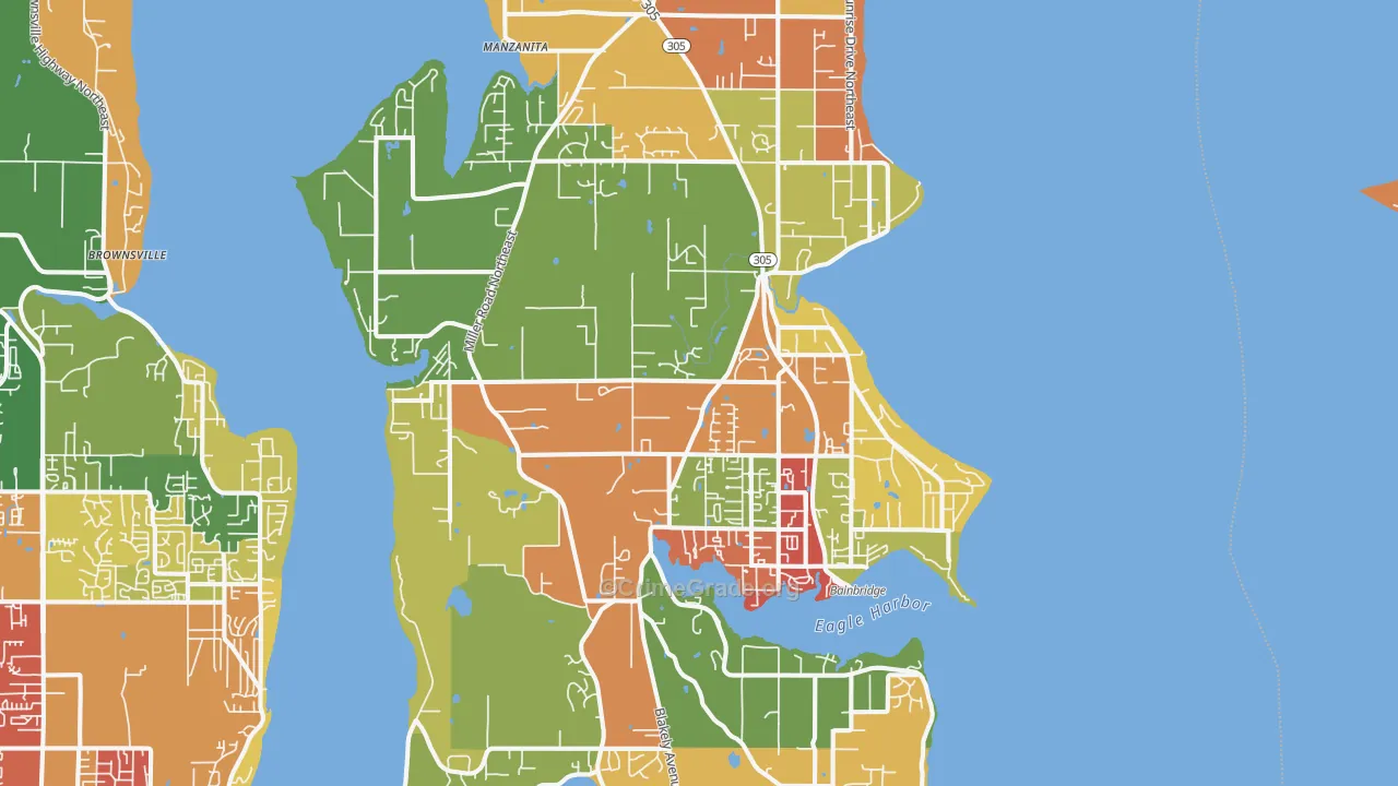 98110, WA Map of Theft Rates