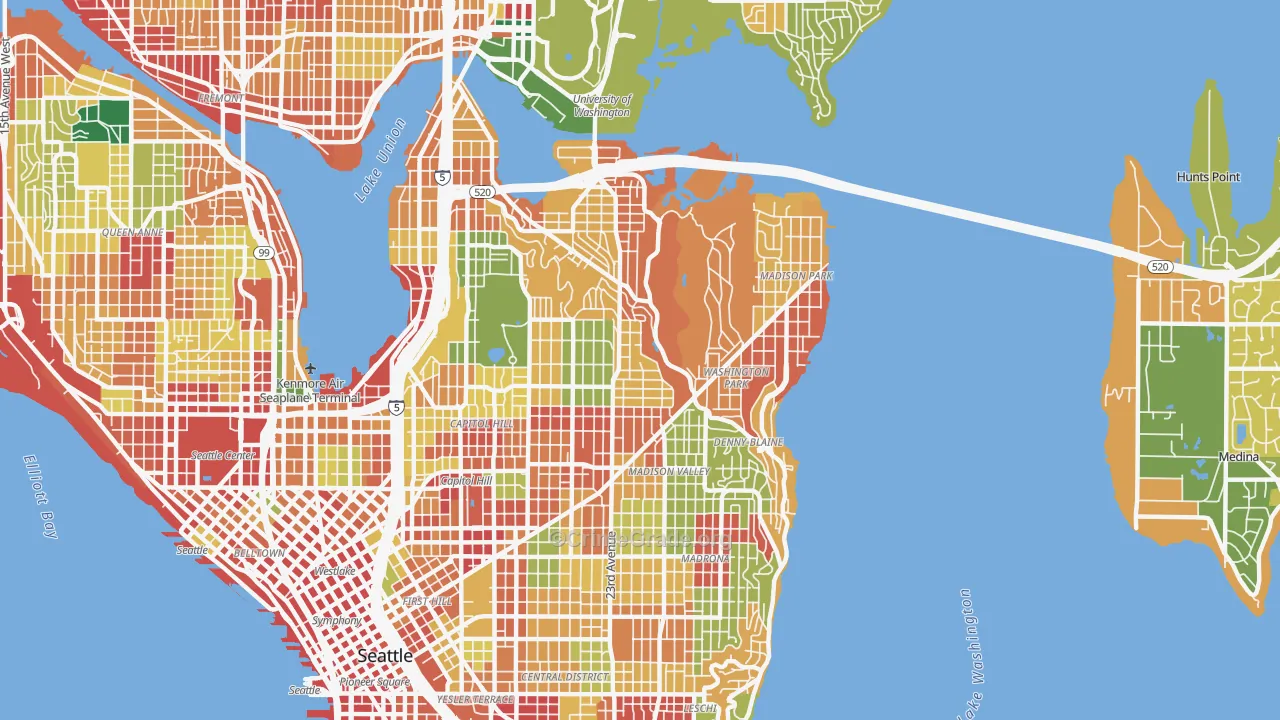 98112, WA Map of Theft Rates