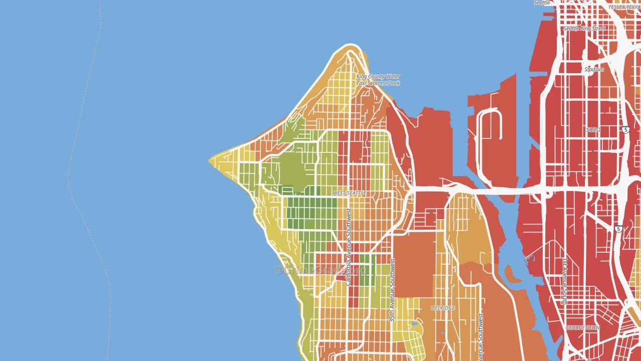 98116, WA Map of Theft Rates