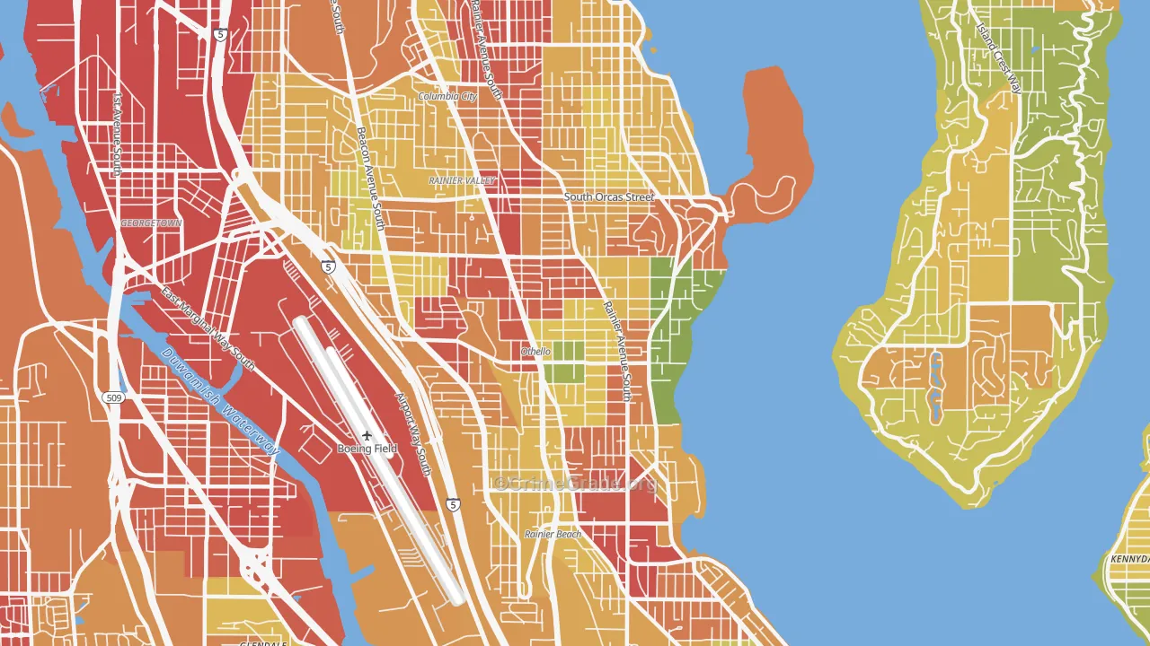 98118, WA Map of Theft Rates