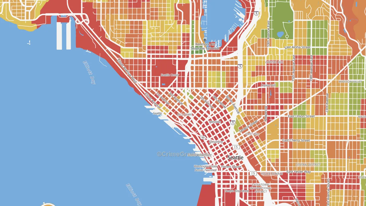 98121, WA Map of Theft Rates