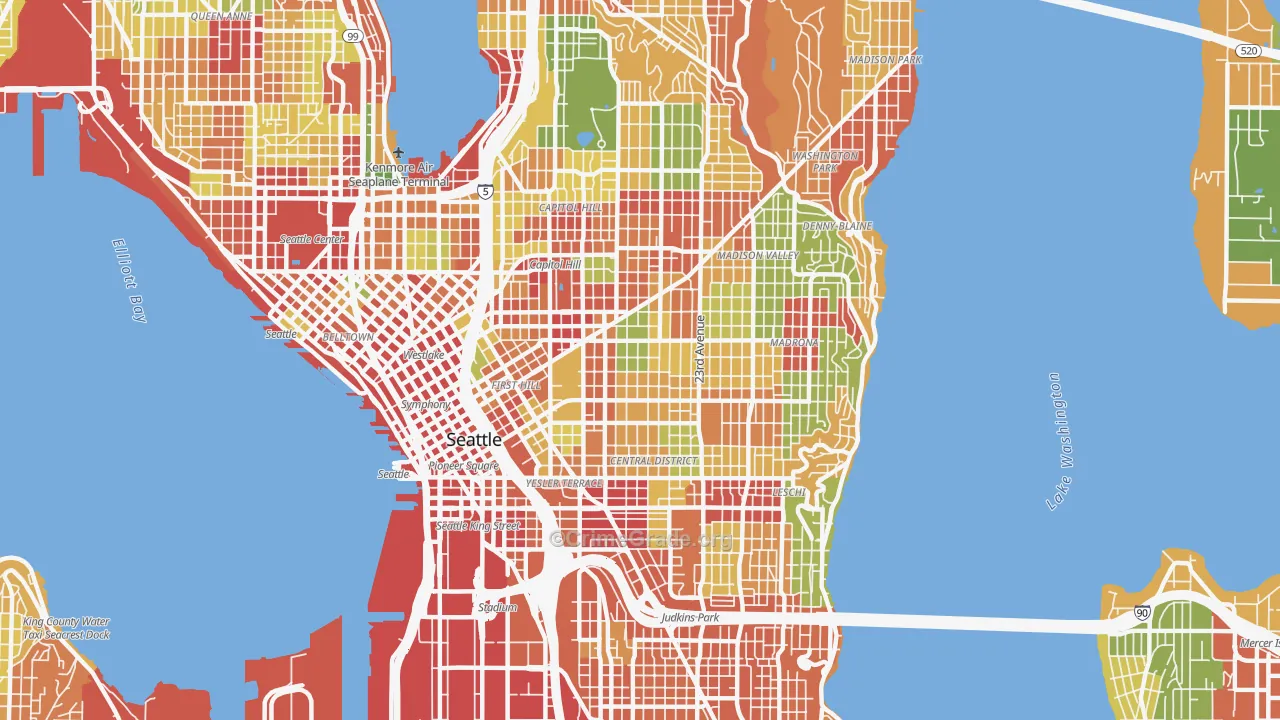 98122, WA Map of Theft Rates
