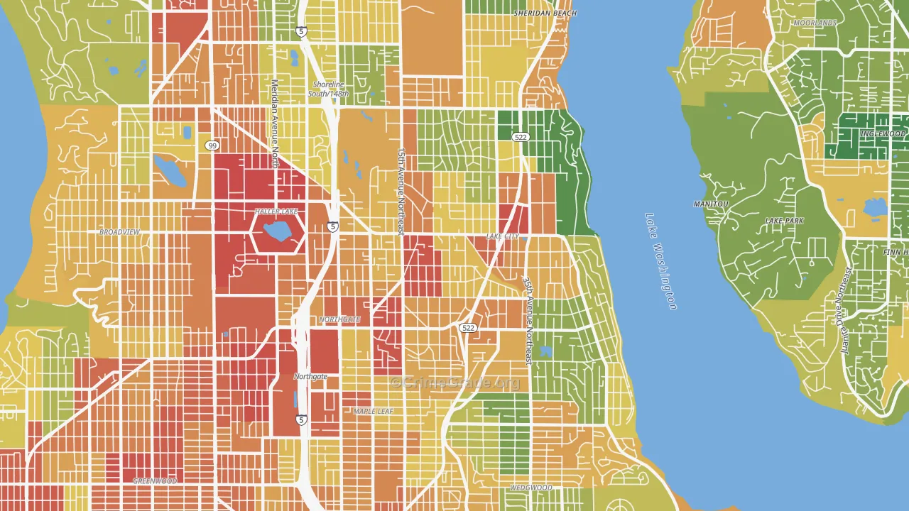 98125, WA Map of Theft Rates