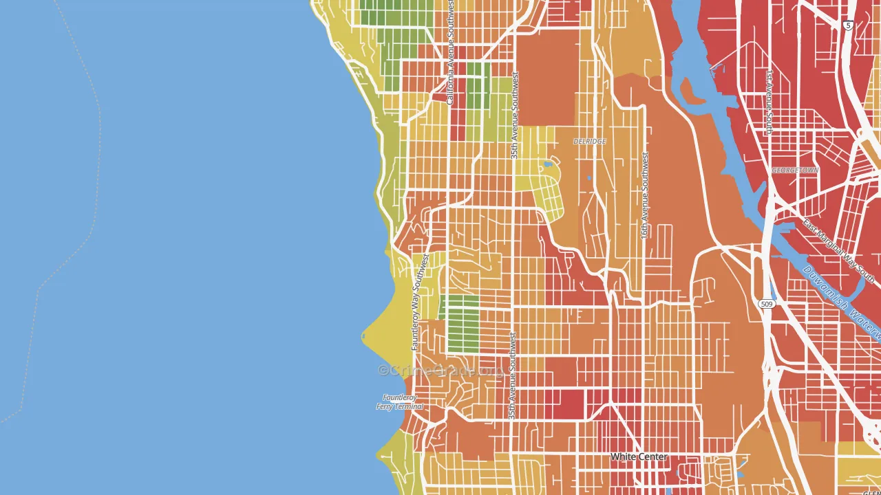 98136, WA Map of Theft Rates