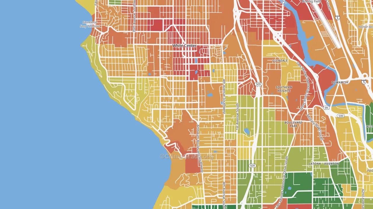 98146, WA Map of Theft Rates