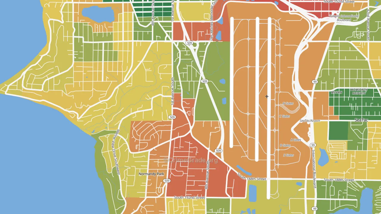 98148, WA Map of Theft Rates