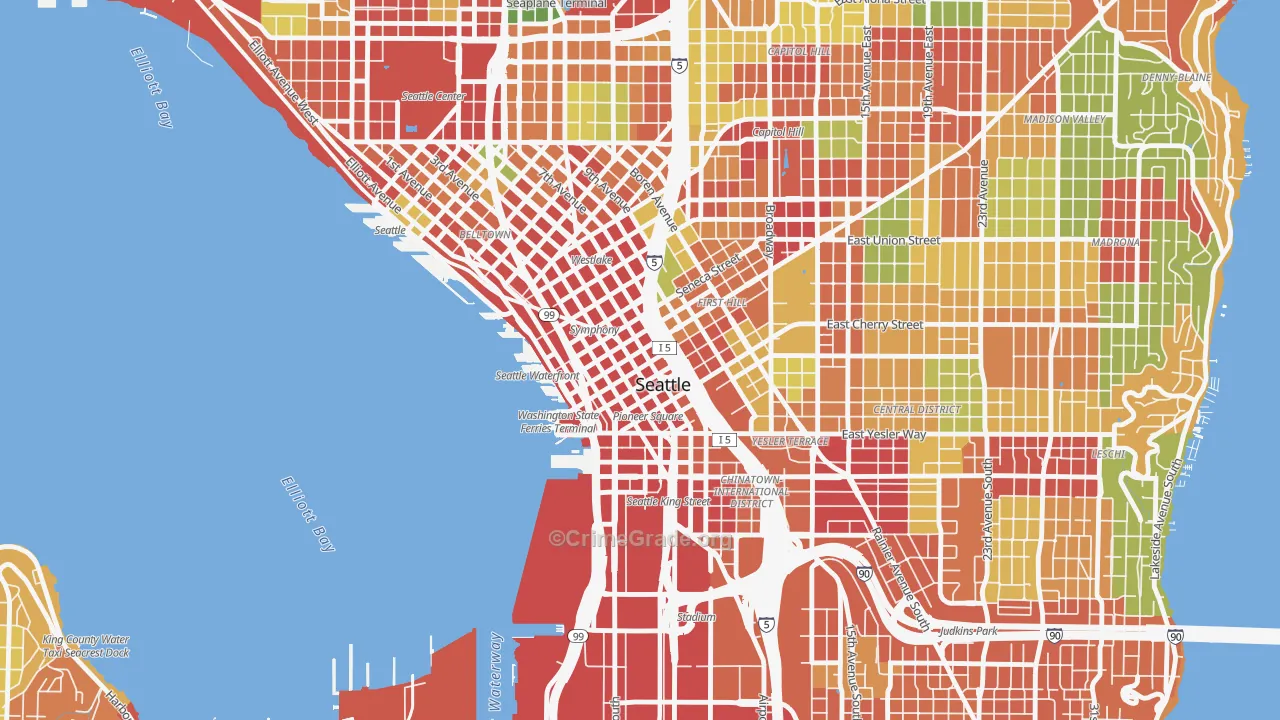 98164, WA Map of Theft Rates
