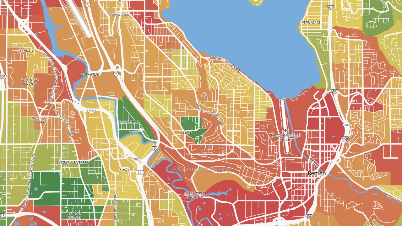 98178, WA Map of Theft Rates