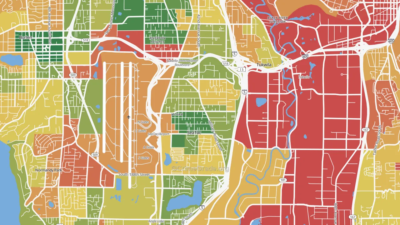 98188, WA Map of Theft Rates