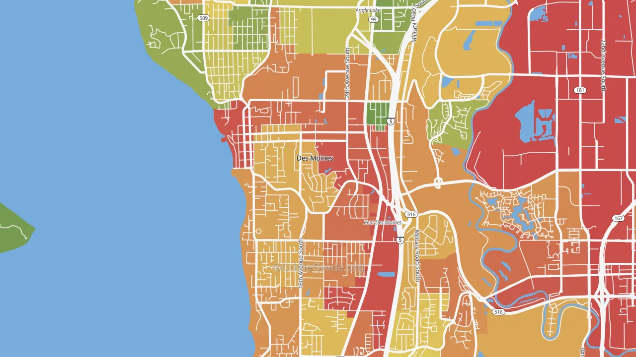 98198, WA Map of Theft Rates