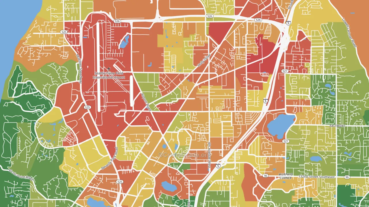98204, WA Map of Theft Rates