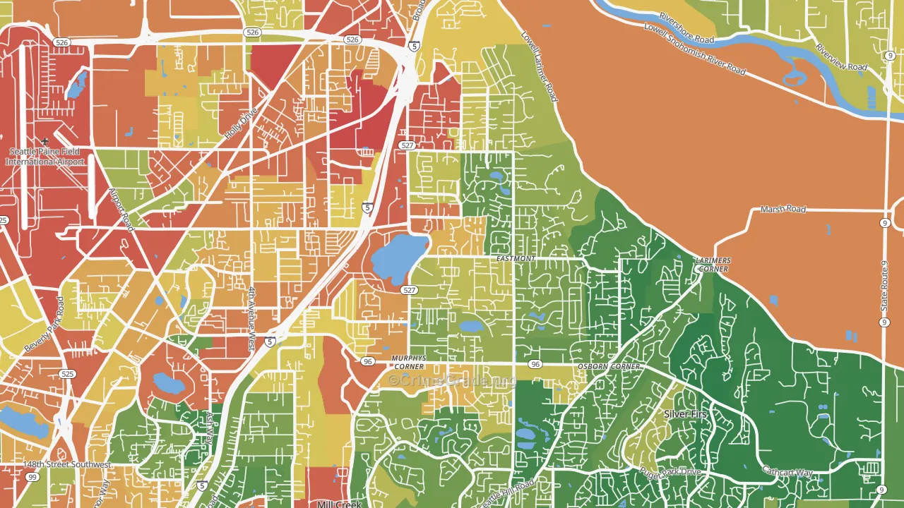 98208, WA Map of Theft Rates