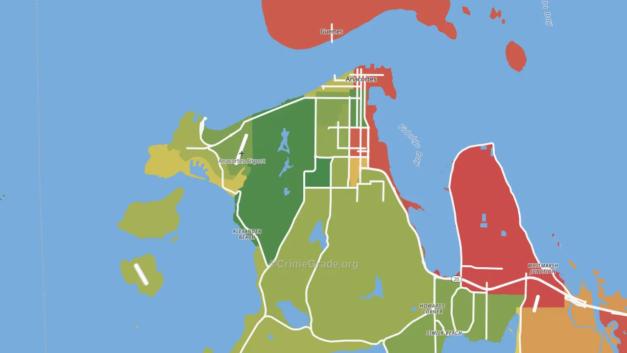 98221, WA Map of Theft Rates