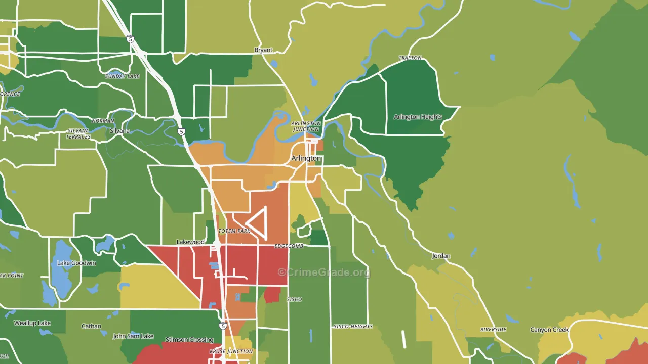 98223, WA Map of Theft Rates