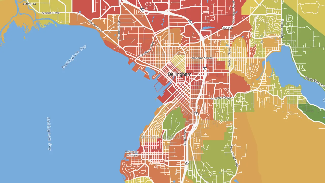 98225, WA Map of Theft Rates
