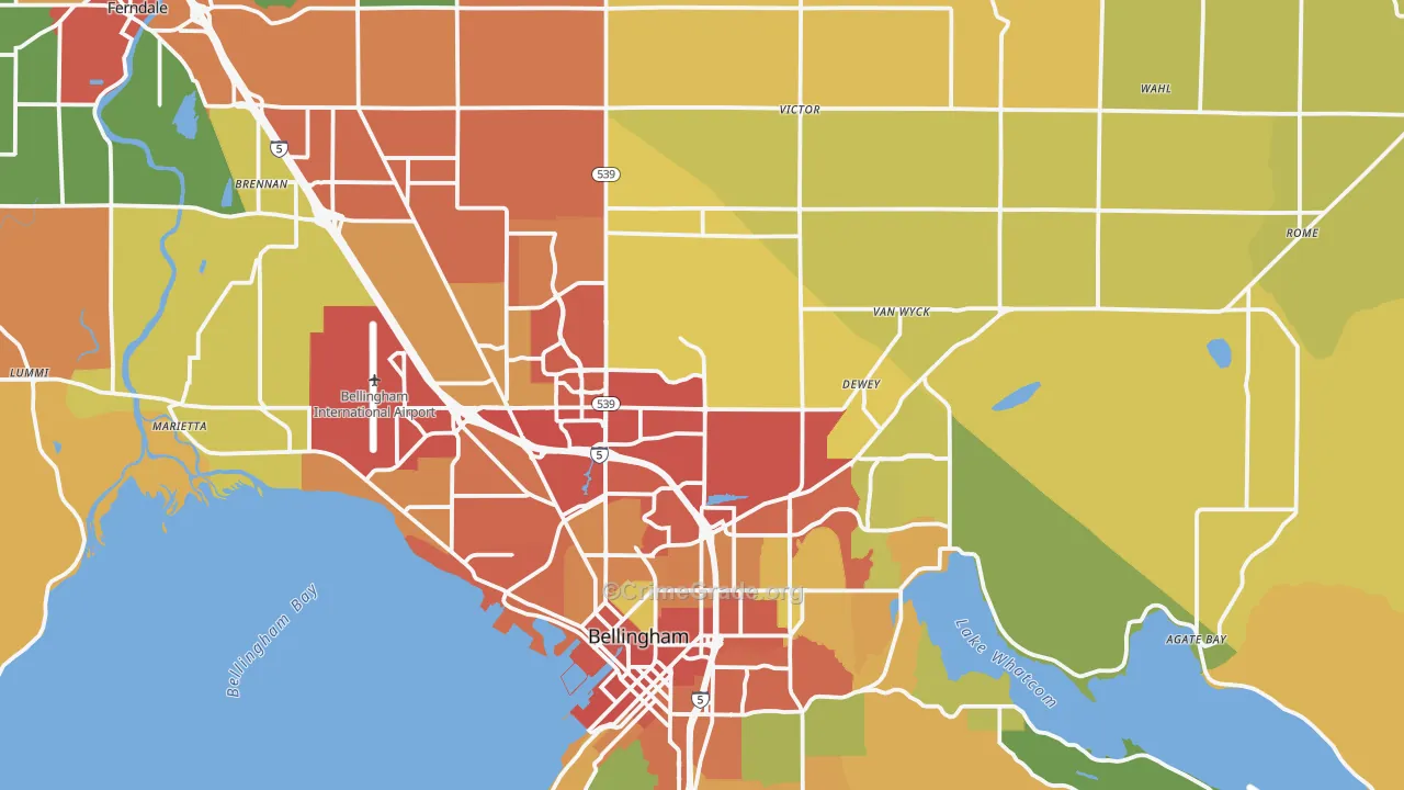 98226, WA Map of Theft Rates