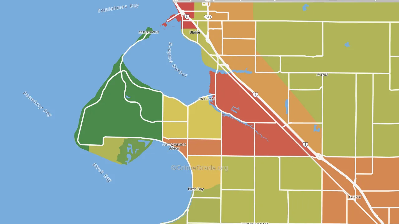 98230, WA Map of Theft Rates