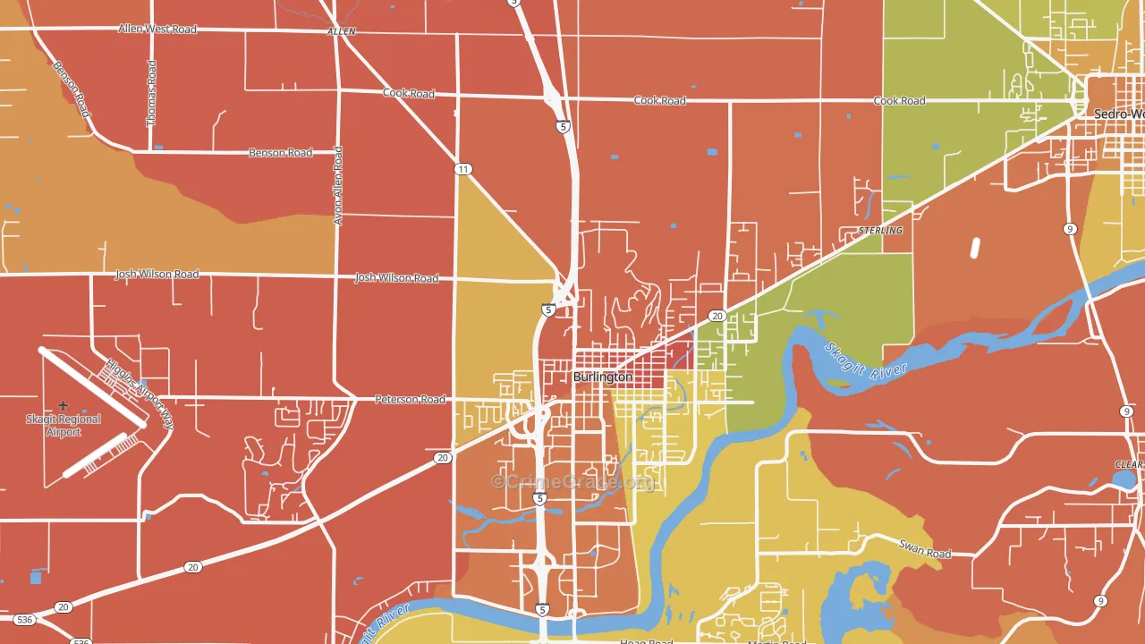 98233, WA Map of Theft Rates