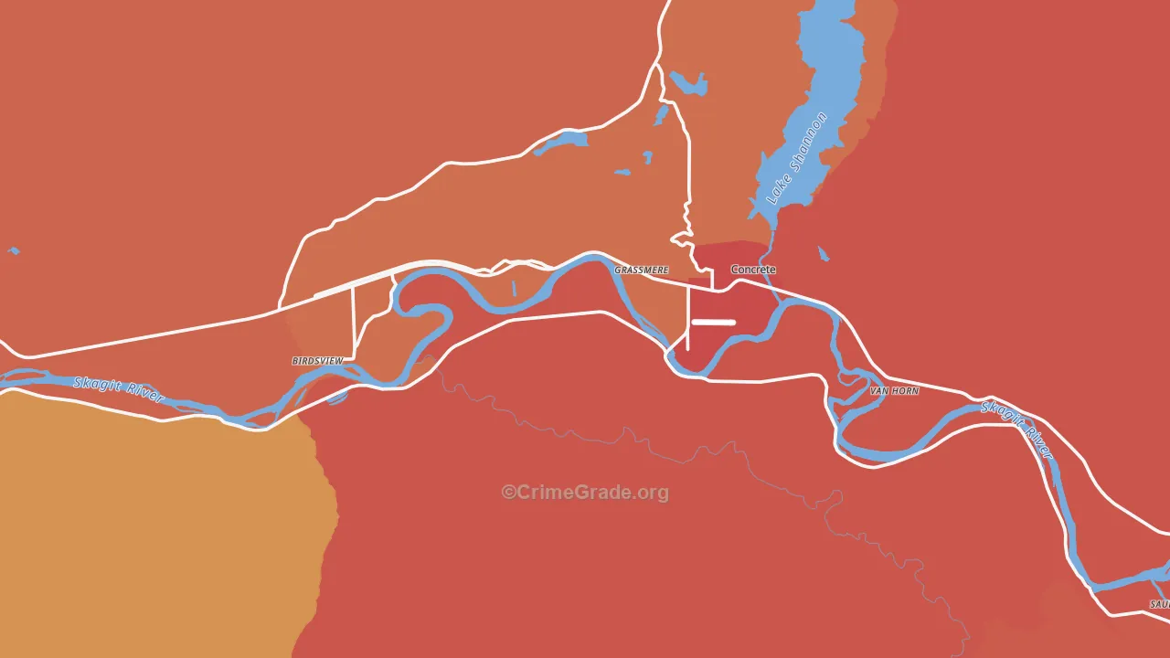 98237, WA Map of Theft Rates