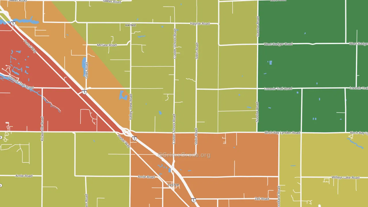 98240, WA Map of Theft Rates