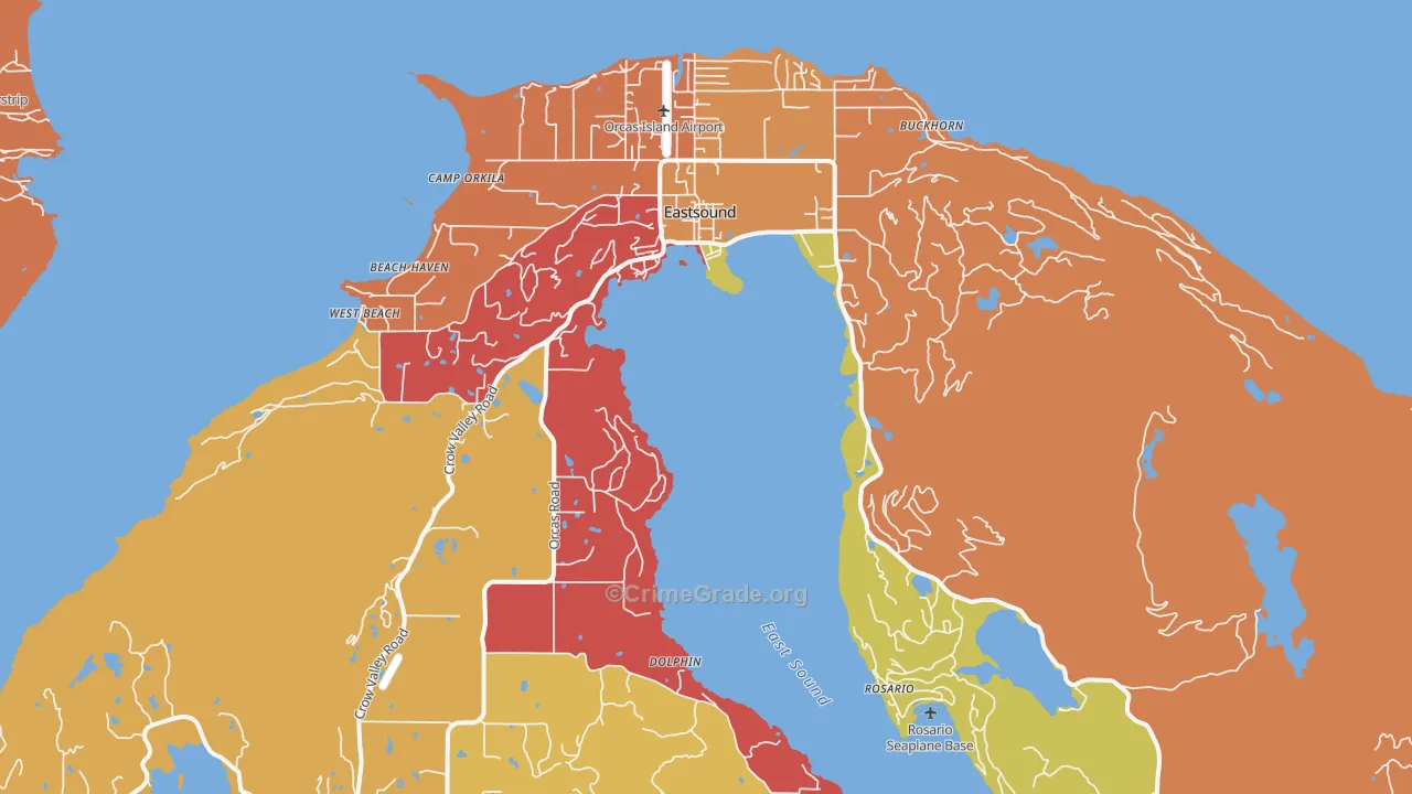 98245, WA Map of Theft Rates