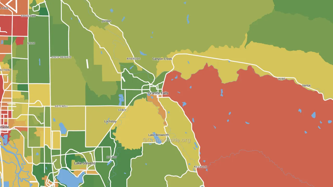 98252, WA Map of Theft Rates