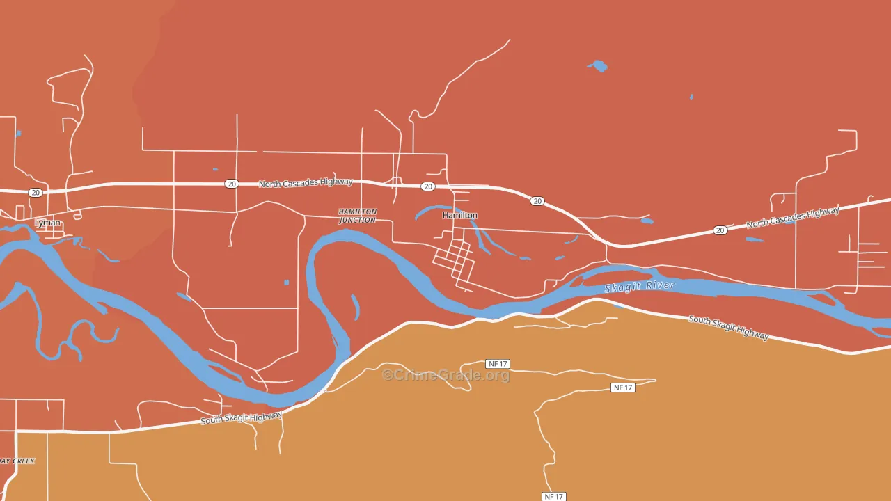 98255, WA Map of Theft Rates