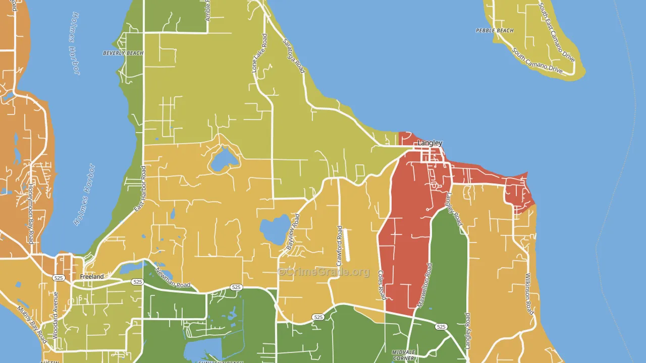 98260, WA Map of Theft Rates