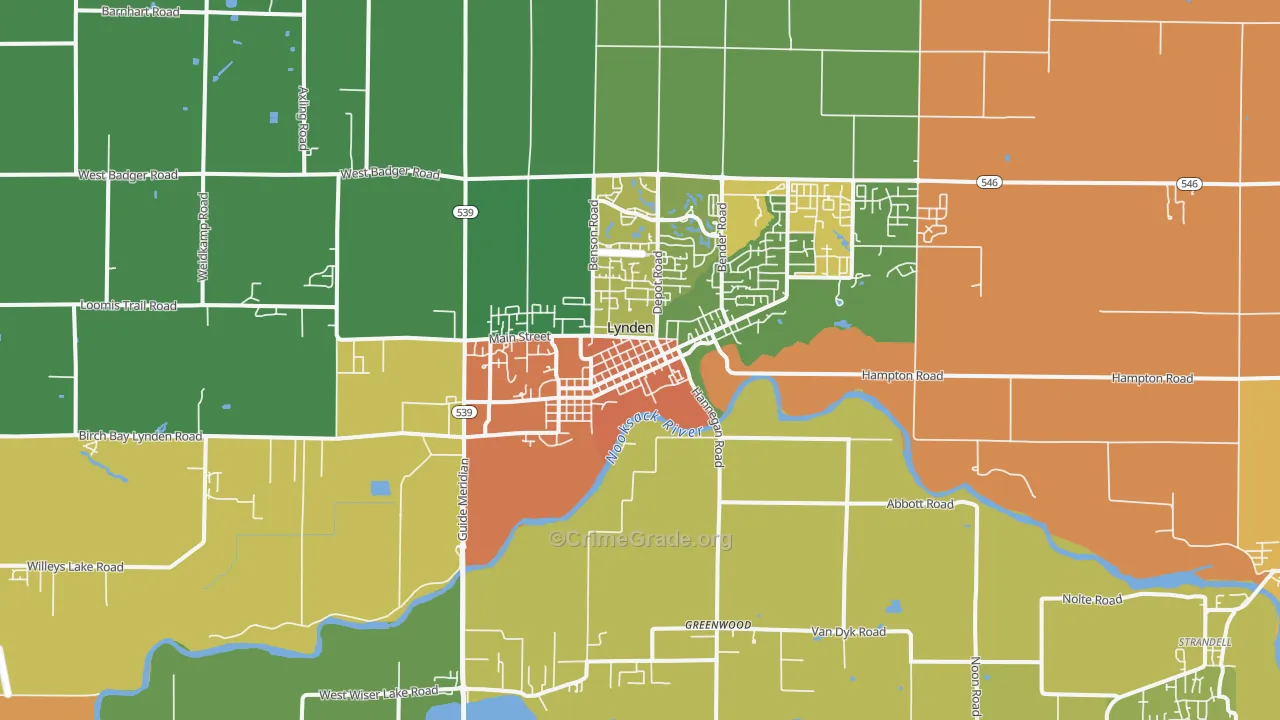 98264, WA Map of Theft Rates
