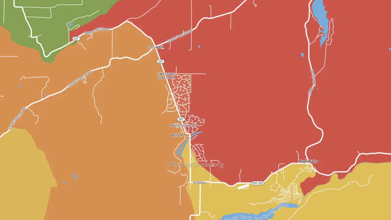 98266, WA Map of Theft Rates