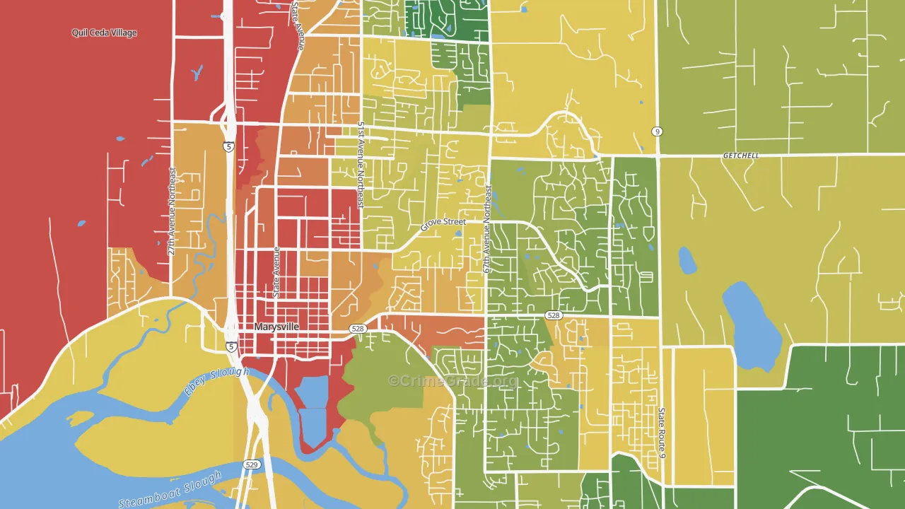 98270, WA Map of Theft Rates
