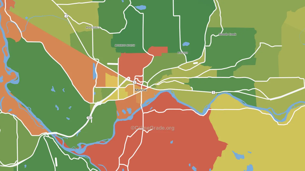 98272, WA Map of Theft Rates