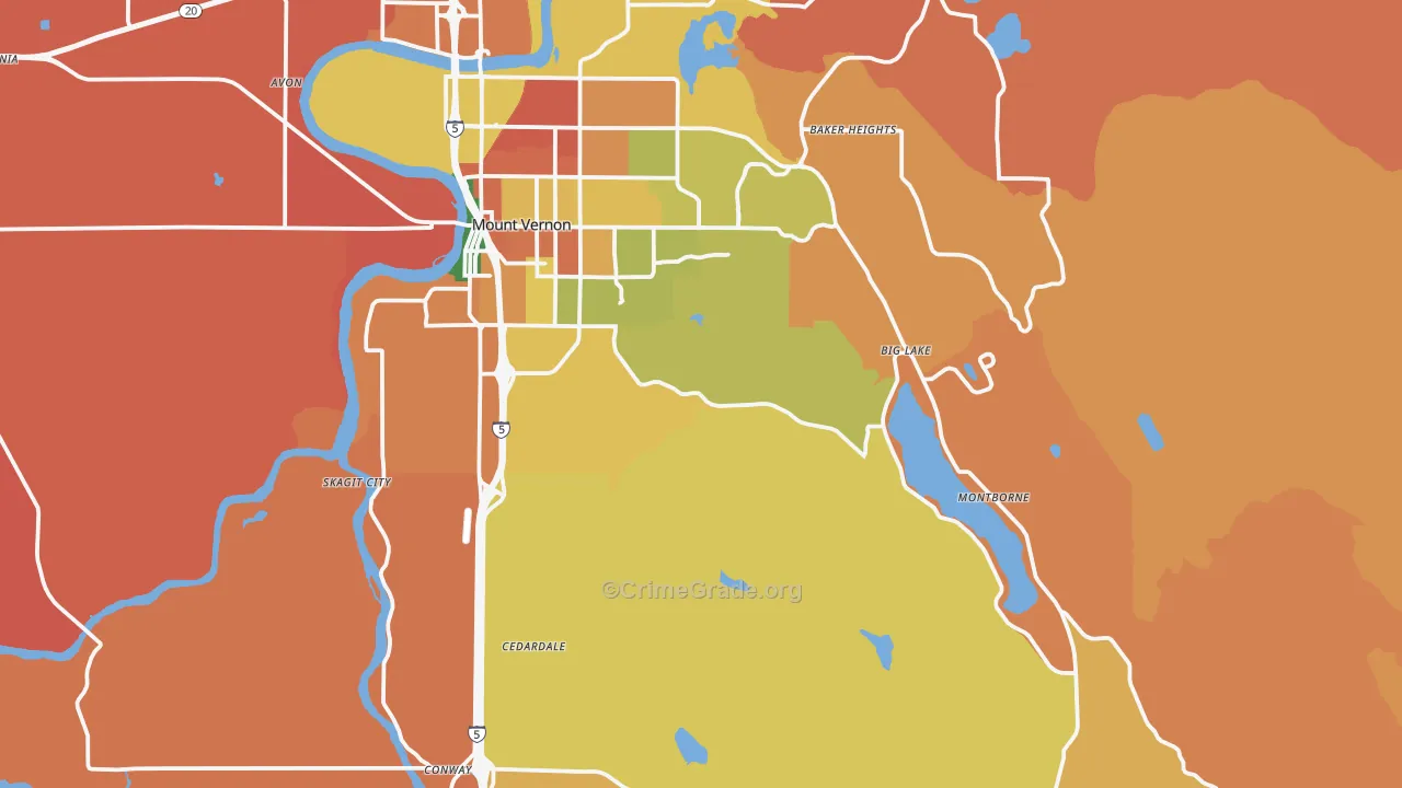 98274, WA Map of Theft Rates