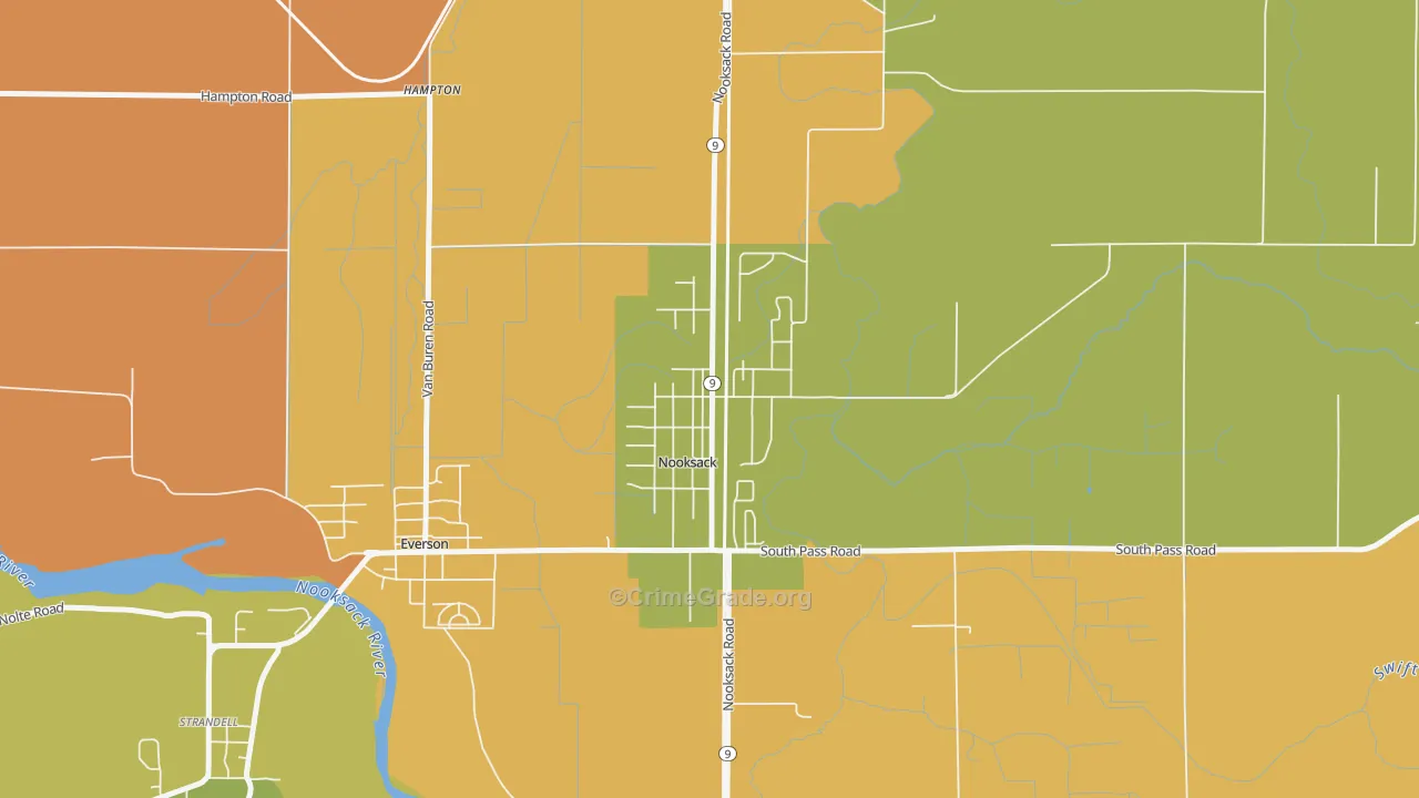 98276, WA Map of Theft Rates