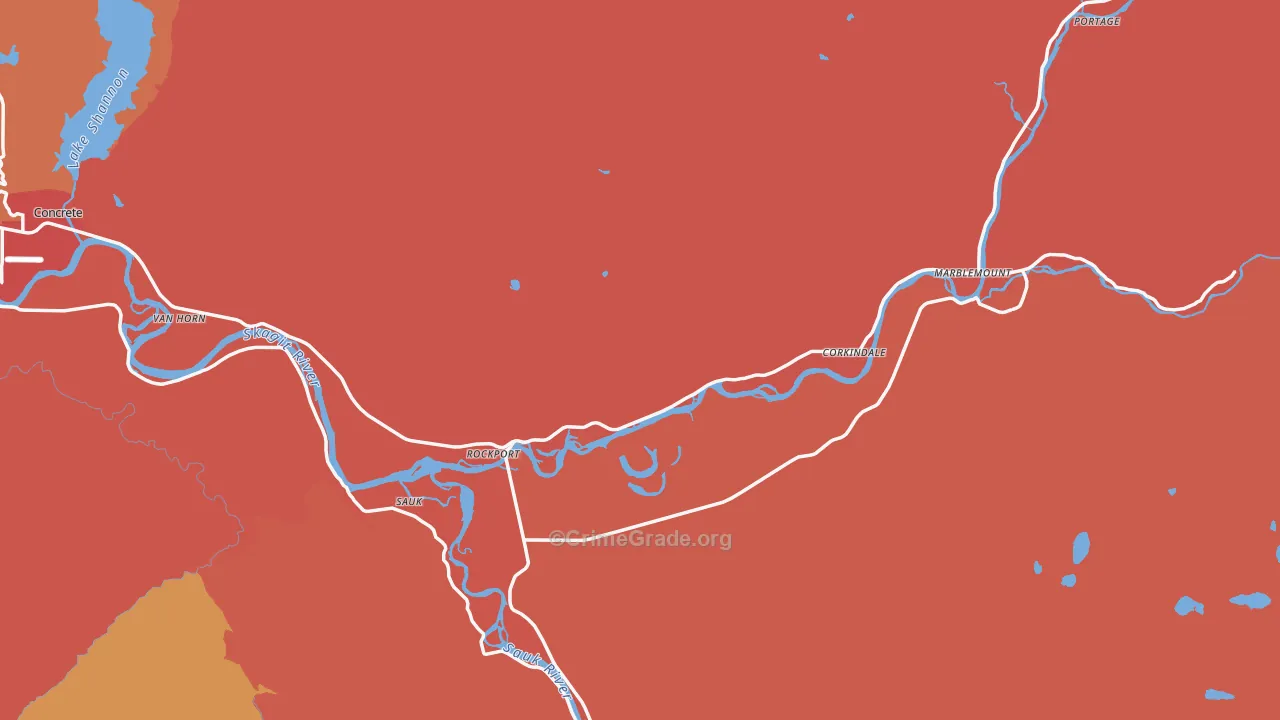 98283, WA Map of Theft Rates