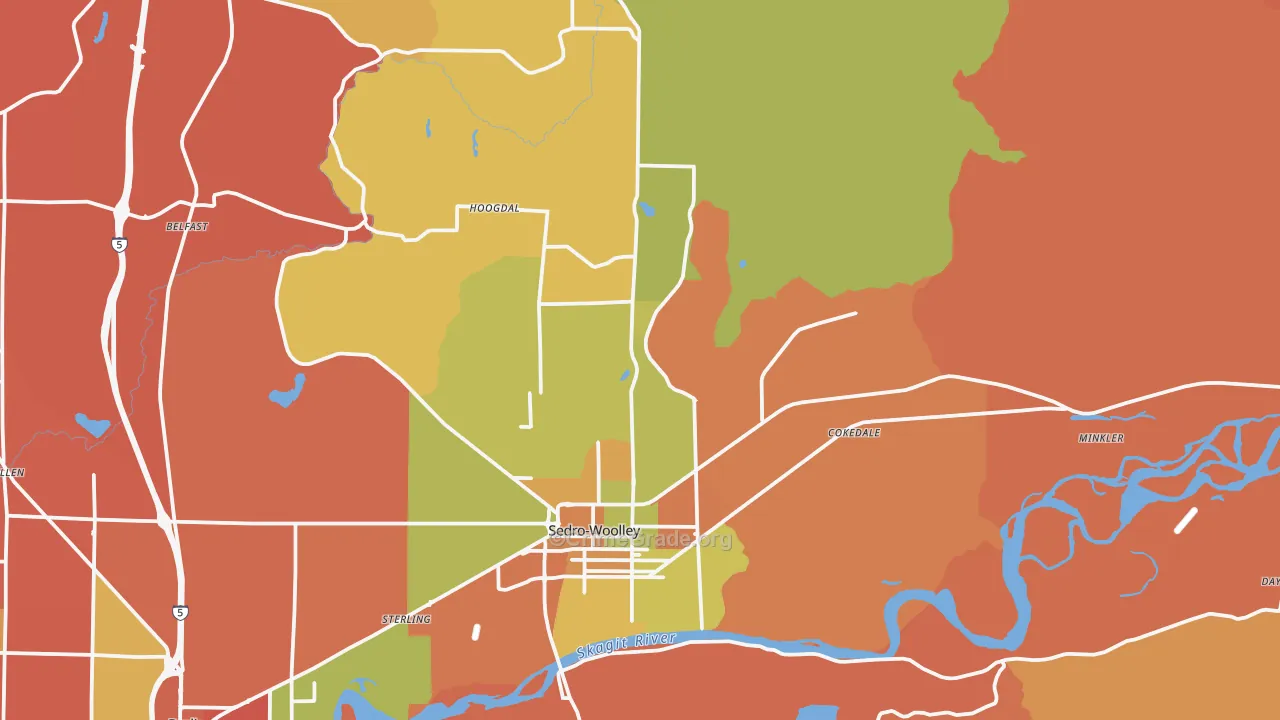 98284, WA Map of Theft Rates