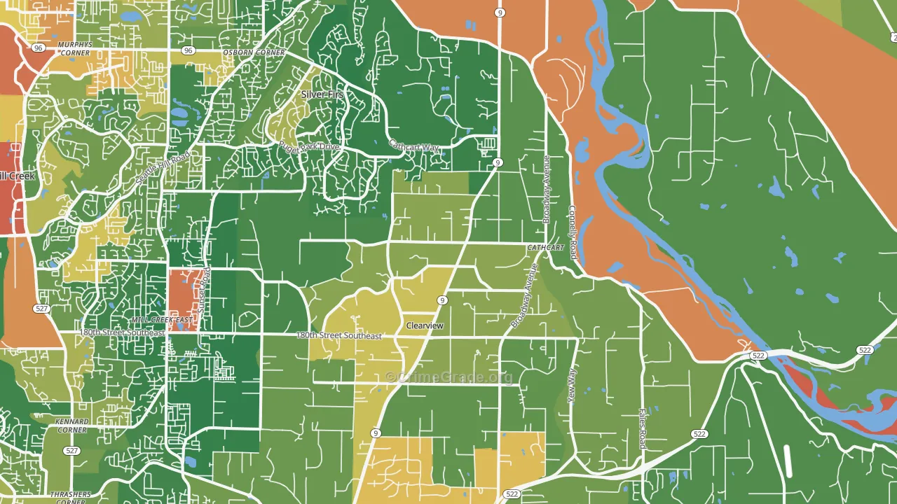 98296, WA Map of Theft Rates