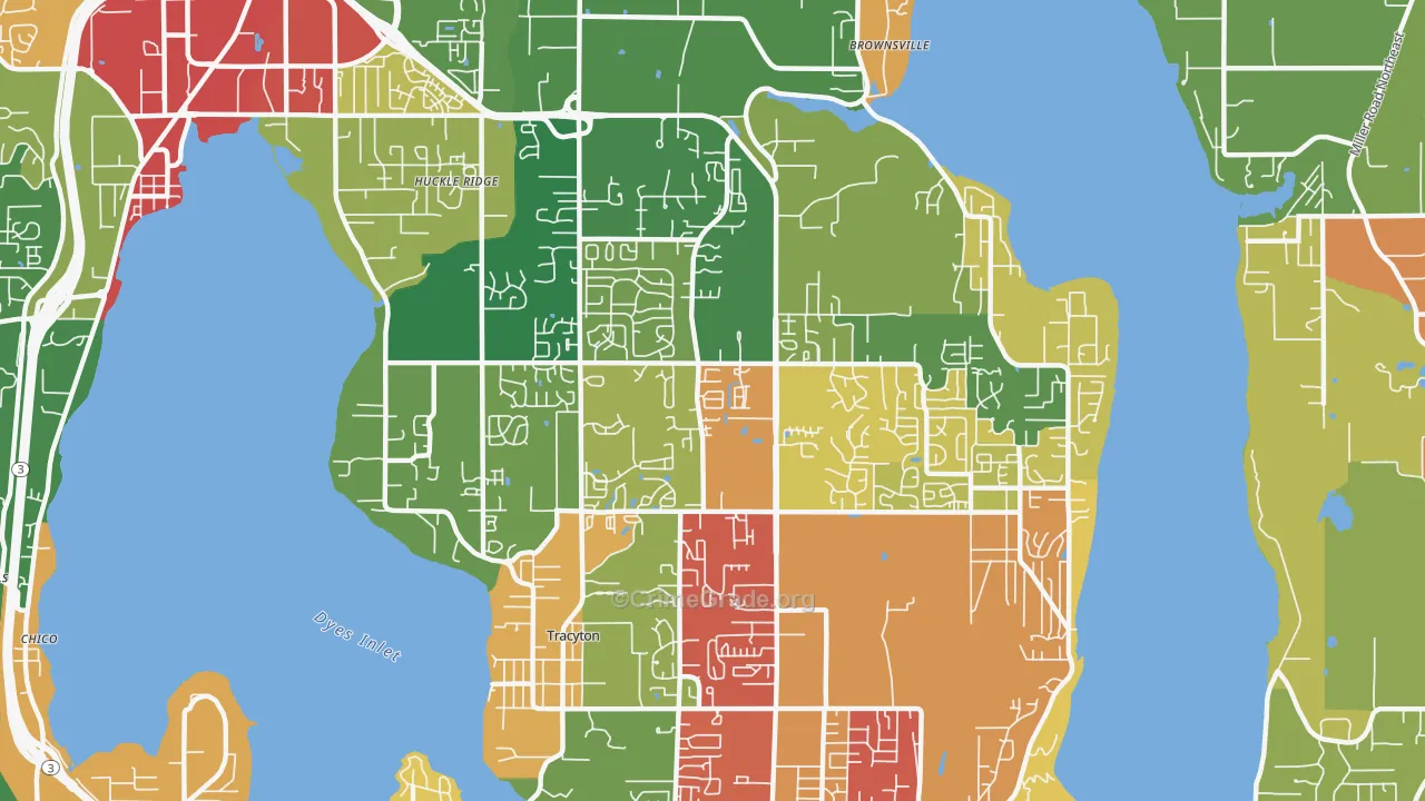 98311, WA Map of Theft Rates