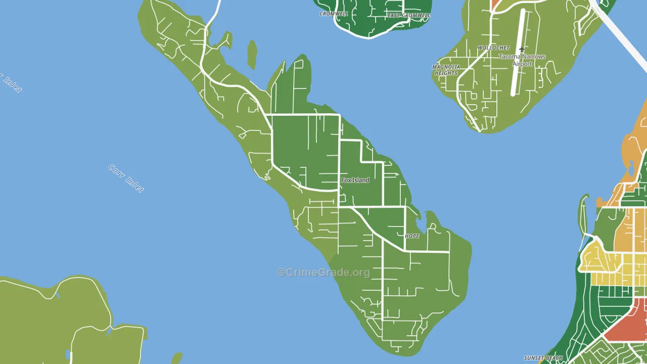 98333, WA Map of Theft Rates