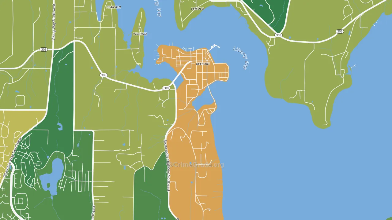 98345, WA Map of Theft Rates