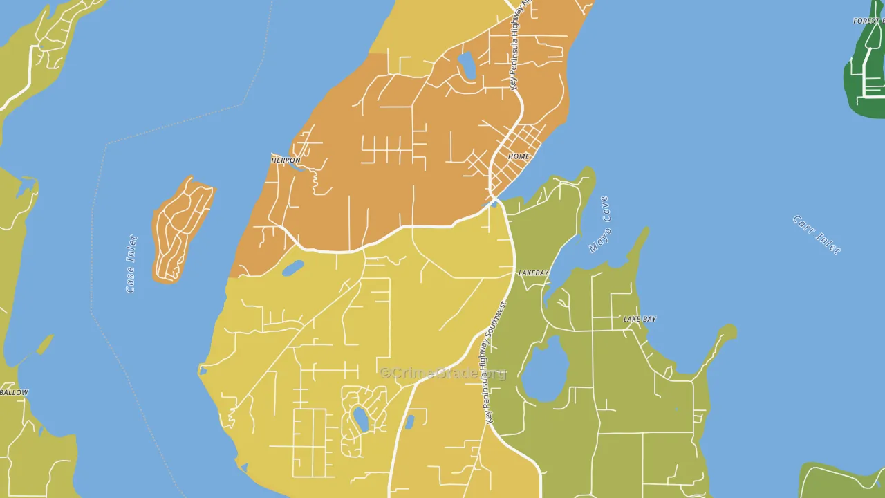98349, WA Map of Theft Rates