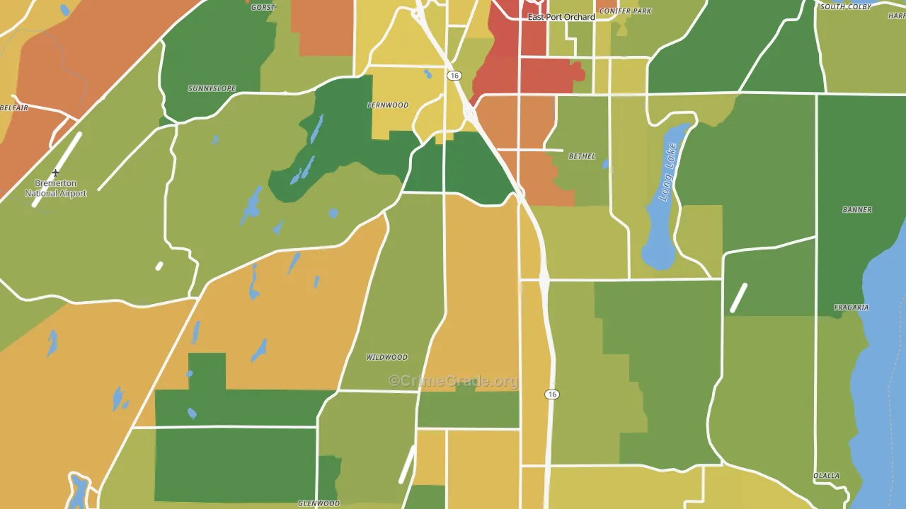 98367, WA Map of Theft Rates