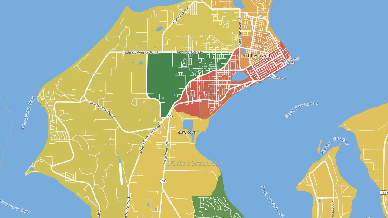 98368, WA Map of Theft Rates