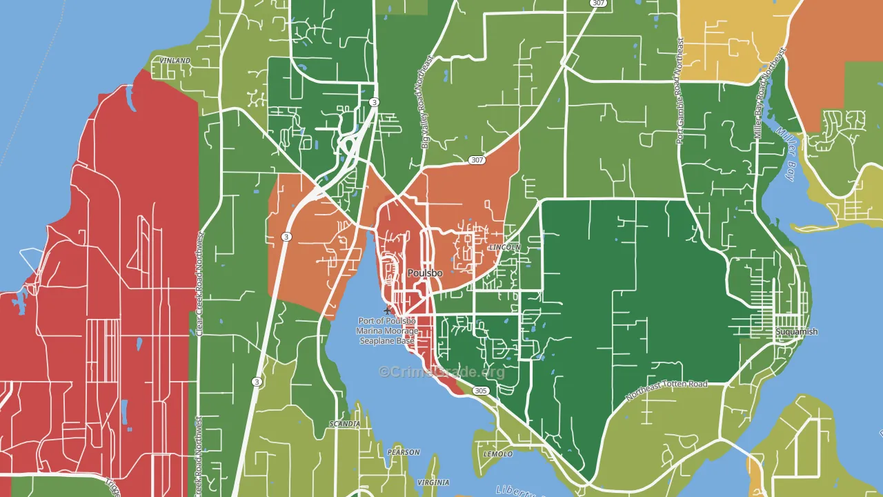 98370, WA Map of Theft Rates