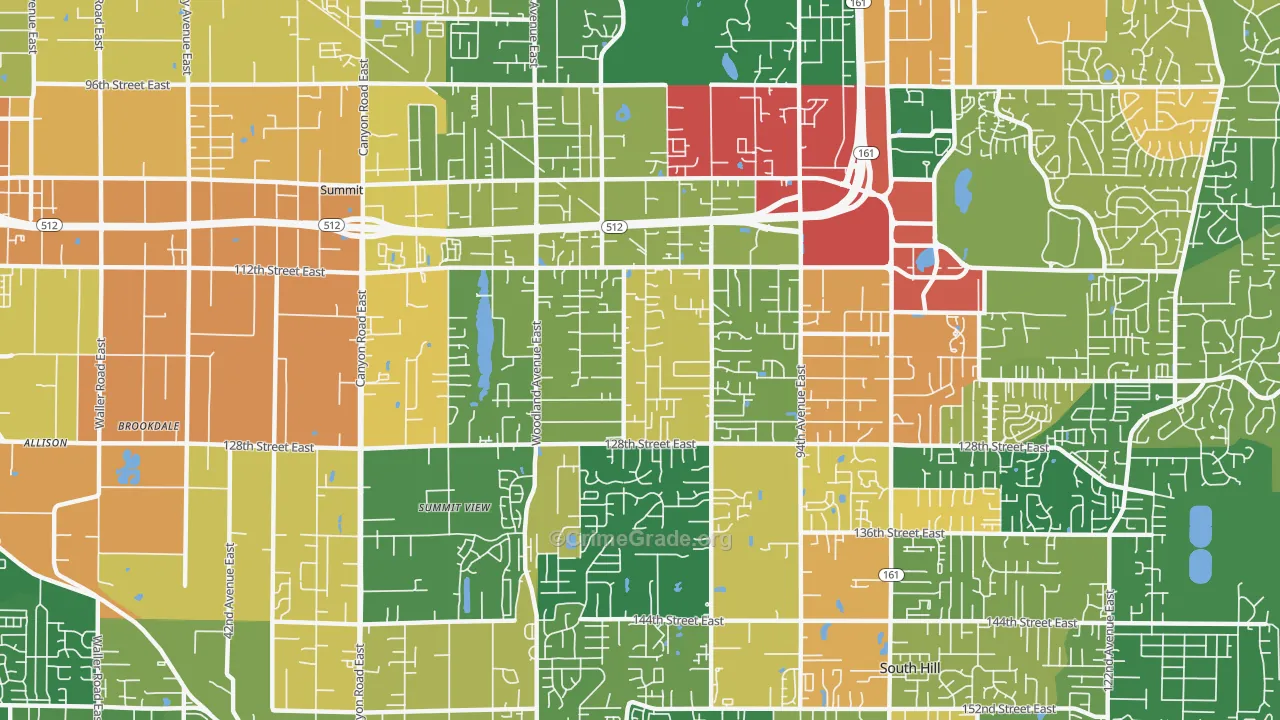 98373, WA Map of Theft Rates