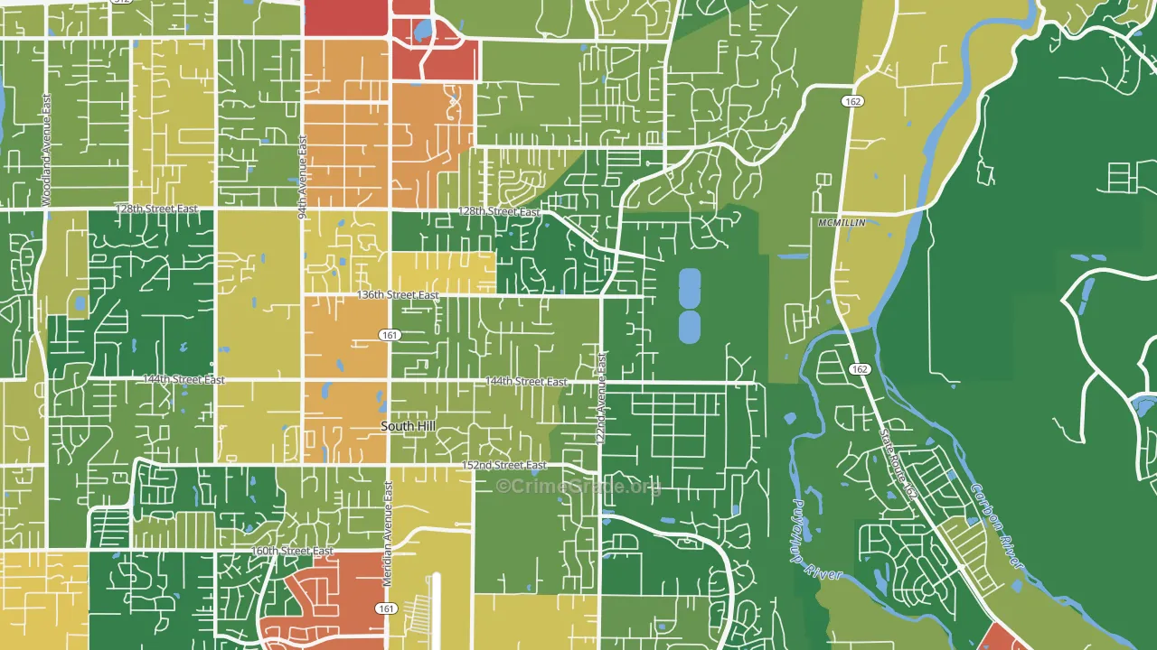 98374, WA Map of Theft Rates