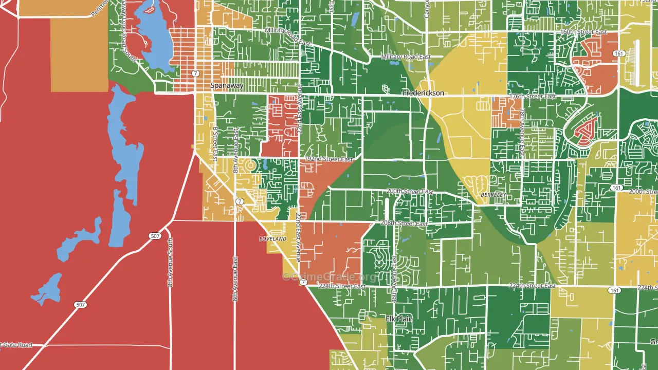 98387, WA Map of Theft Rates