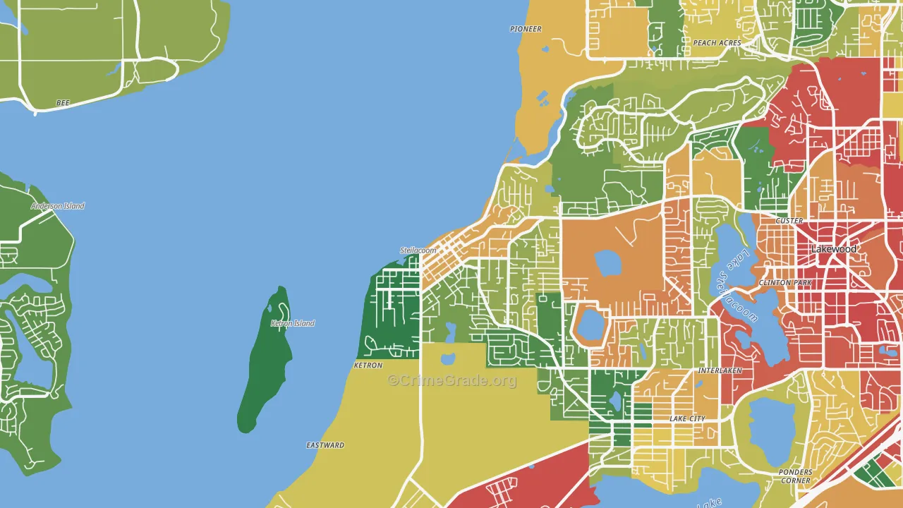 98388, WA Map of Theft Rates