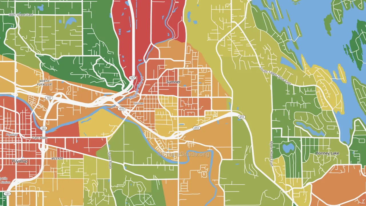 98390, WA Map of Theft Rates
